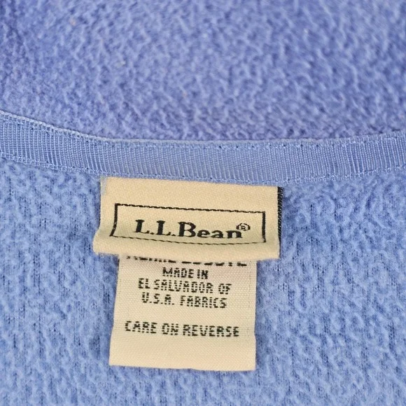 L.L.Bean Fleece Jacket Womens Medium Blue Polartec Full Zip Cozy Stretch 259072 - Picture 7 of 13